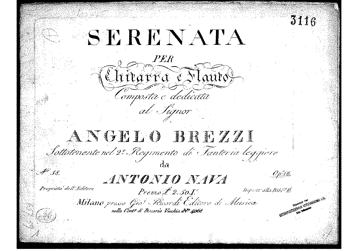 antonio maria nava composer serenata for flute and guitar op.16